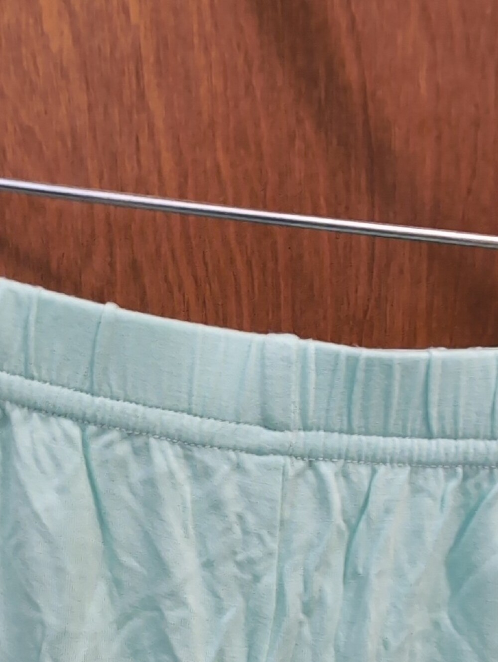 Light Aqua Bamboo Satin-Trim Lounge Pajama Set - Picture 6 of 8